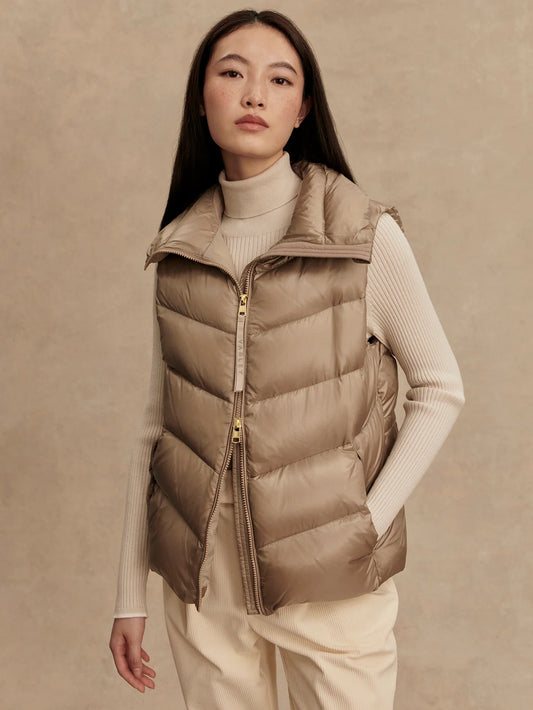 Bextor Lightweight Down Gilet by Varley | Simply Taupe