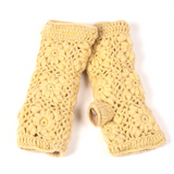 Flower Crochet Fingerless Gloves by Nirvanna Designs