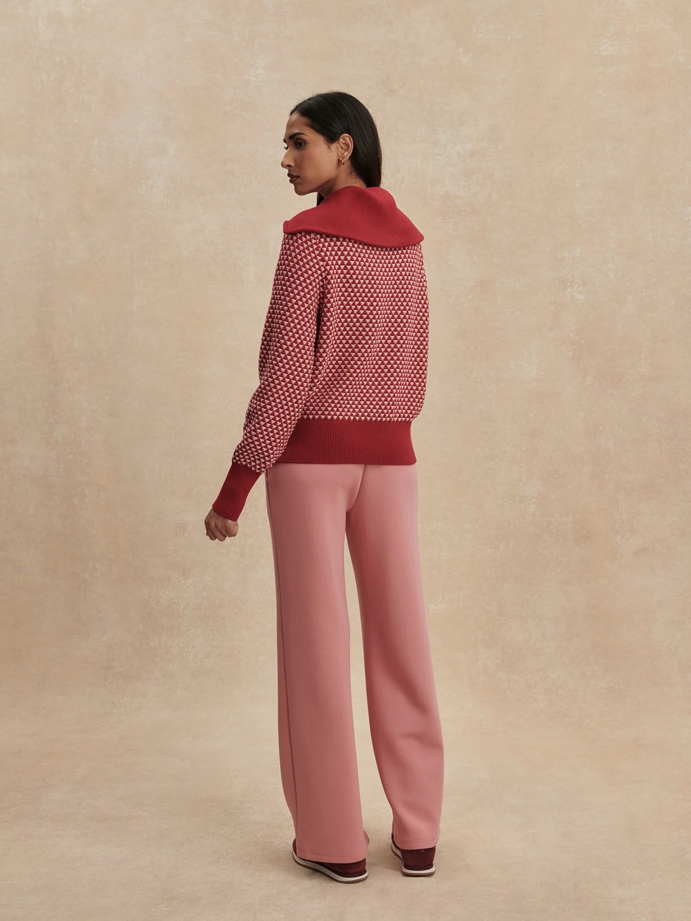 Varley Rich Raspberry Lloyd Stitch Knit Sweater by Varley | Rich Raspberry – Zen&Zip