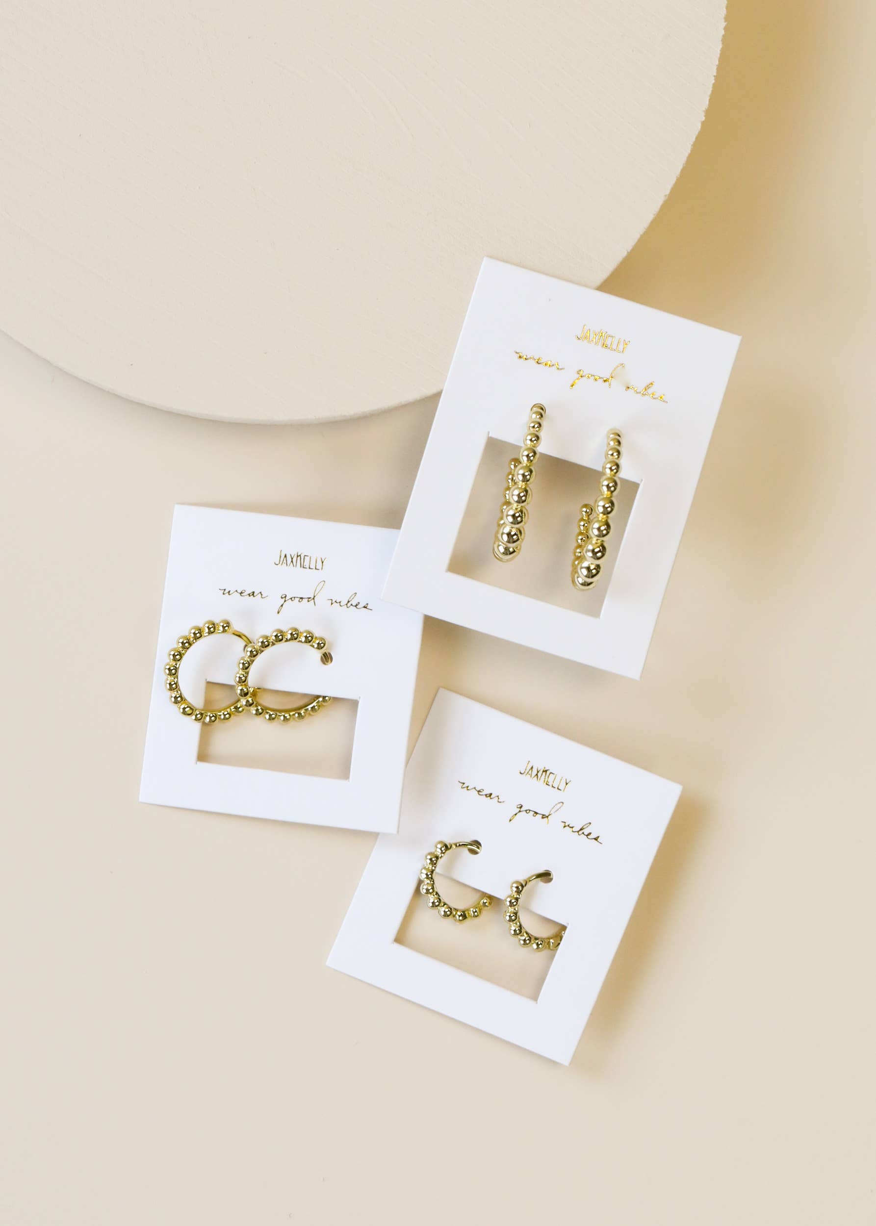 Small Ball Hoop Earrings by JaxKelly | Gold - Zen&Zip