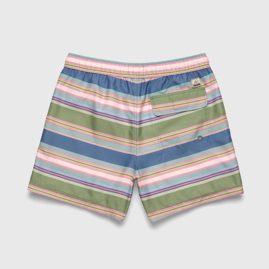 Jimmy 5" Retro Volley Short by SurfSideSupply | Retro Stripe - Zen&Zip