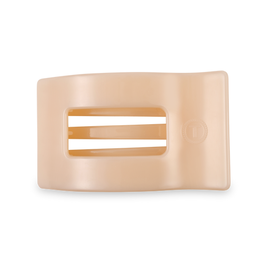 Flat Rectangle Hair Clip | Medium | Almond Beige - Zen&Zip
