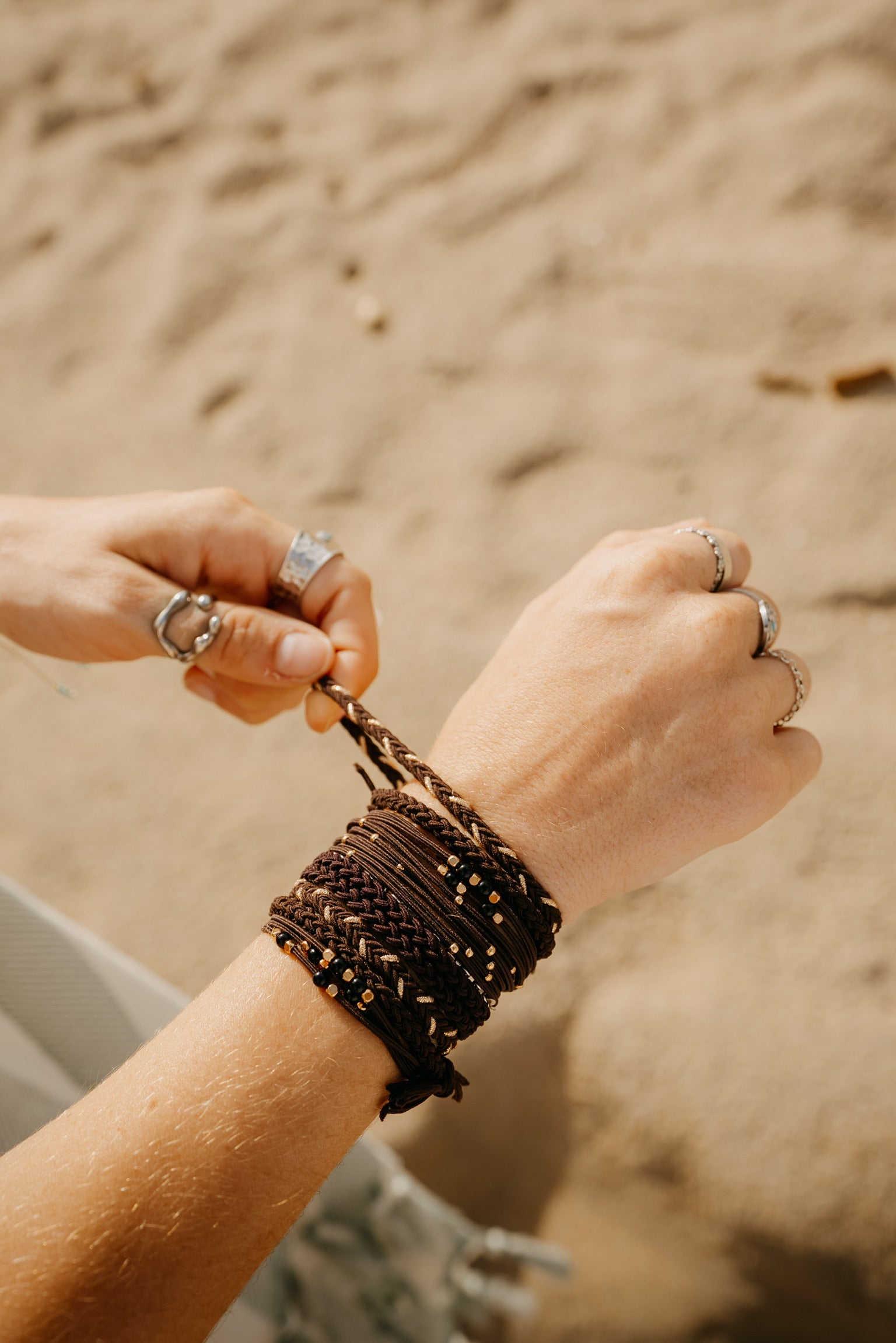 Mocha Hair Tie Bracelets