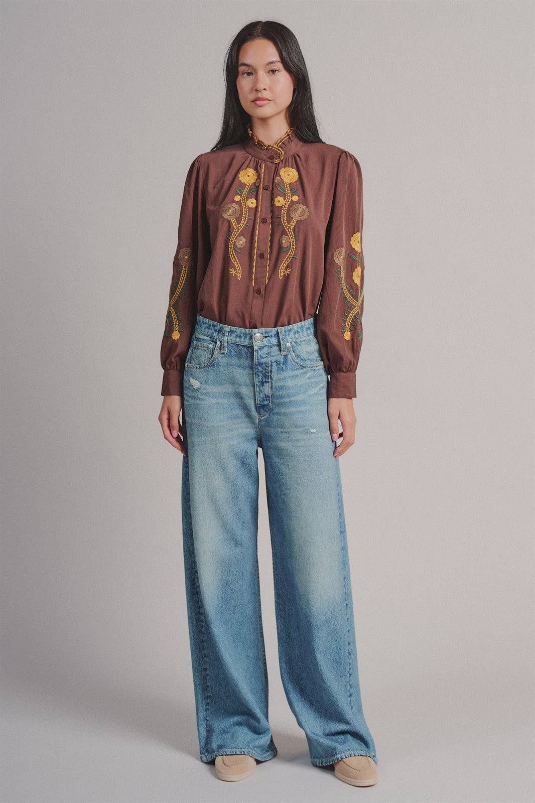 Faux Denim Flare Pant by Fashion Week | Denim