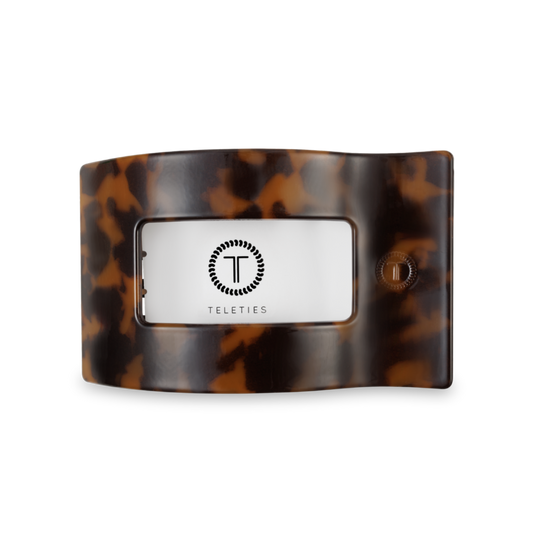 Flat Rectangle Hair Clip | Medium | Tortoise - Zen&Zip