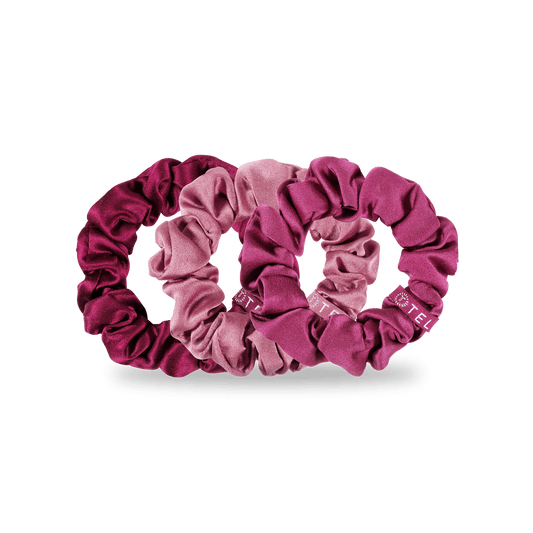 Burgundy Bliss - Large Scrunchie, 3-Pack - Zen&Zip