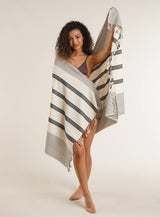Soft Bliss Turkish Towel by Moa | Light Stripes - Zen&Zip