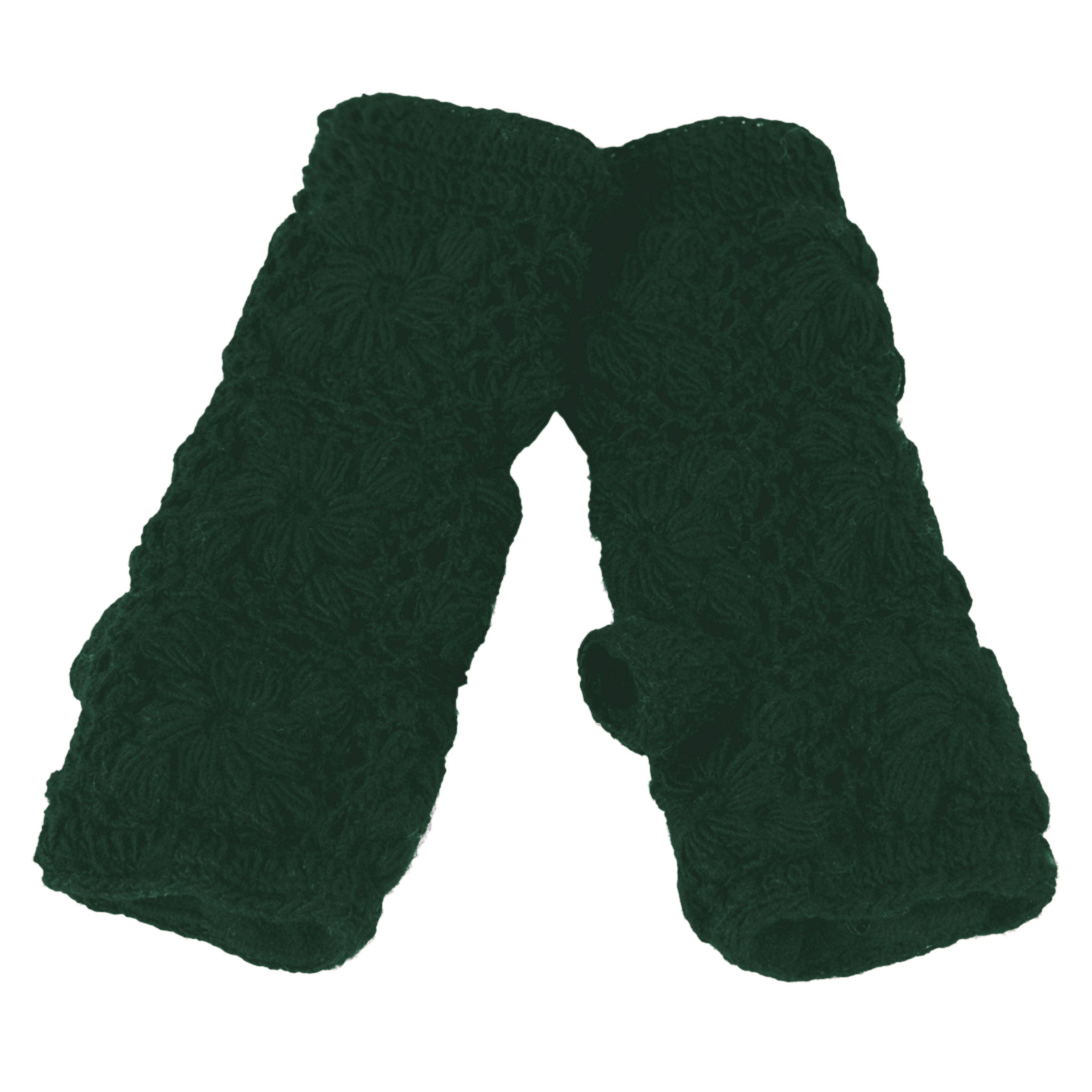 Flower Crochet Fingerless Gloves by Nirvanna Designs
