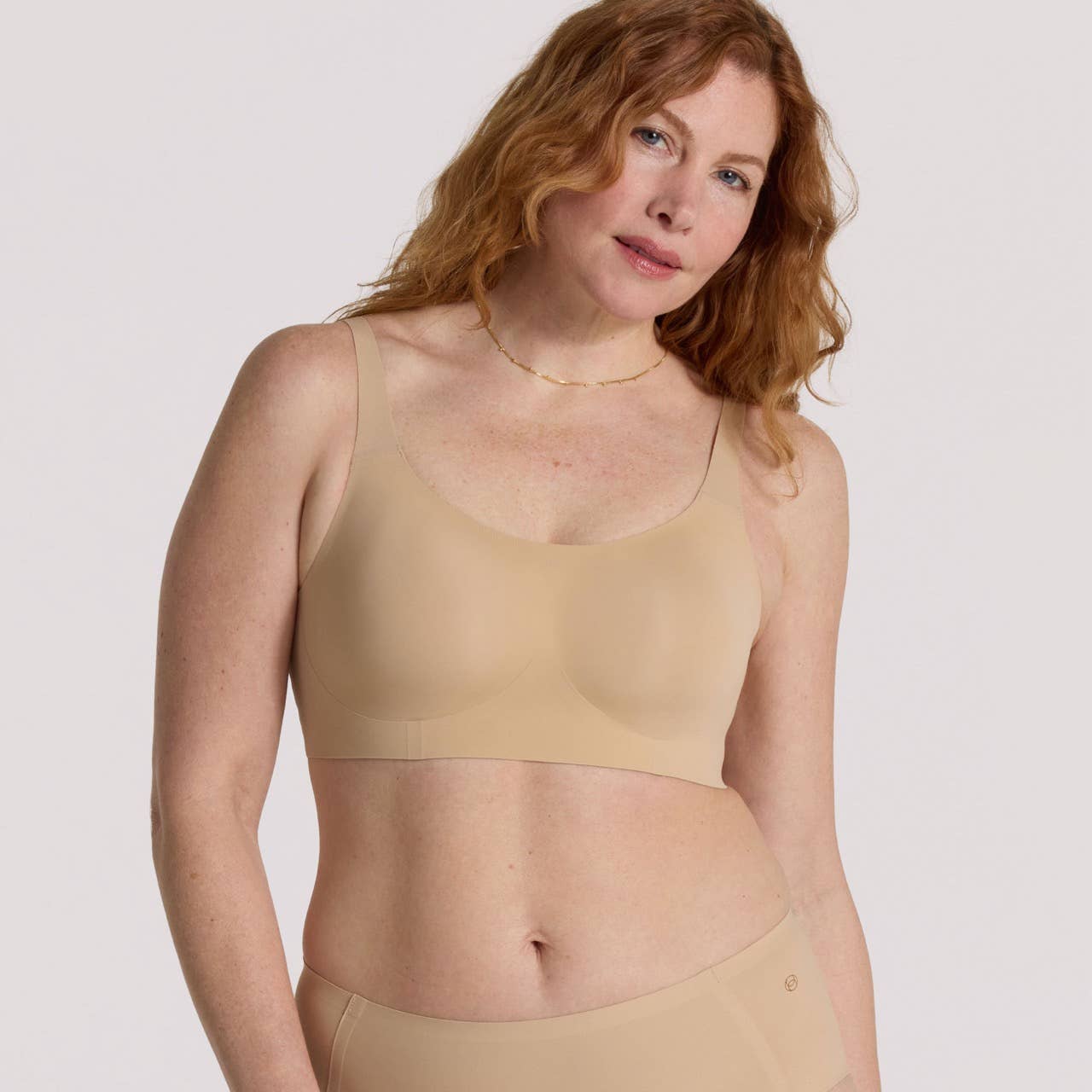 Structured Scoop Bra: Sand / S - Zen&Zip