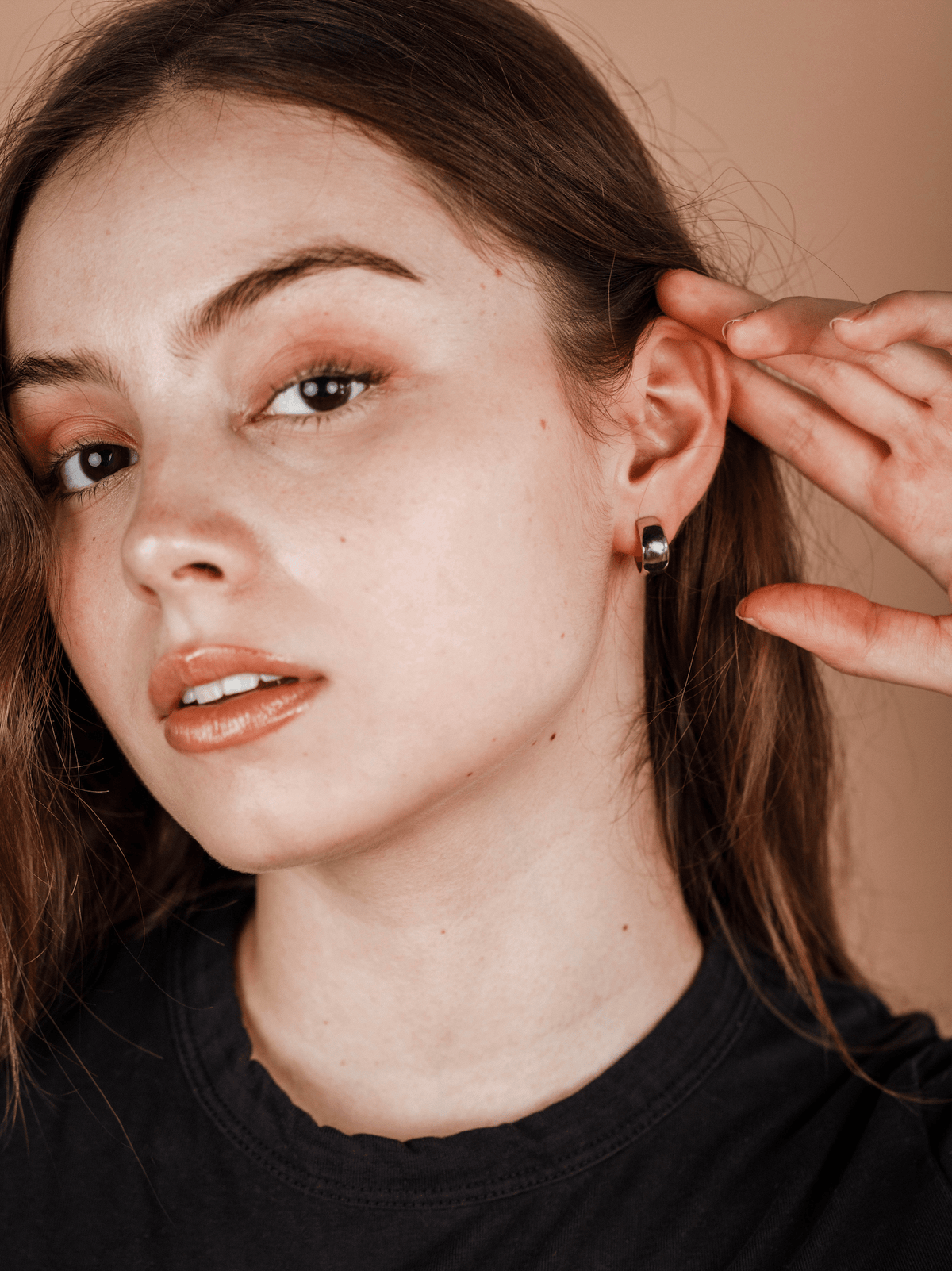 Wide Hoop Earring by JaxKelly | Silver