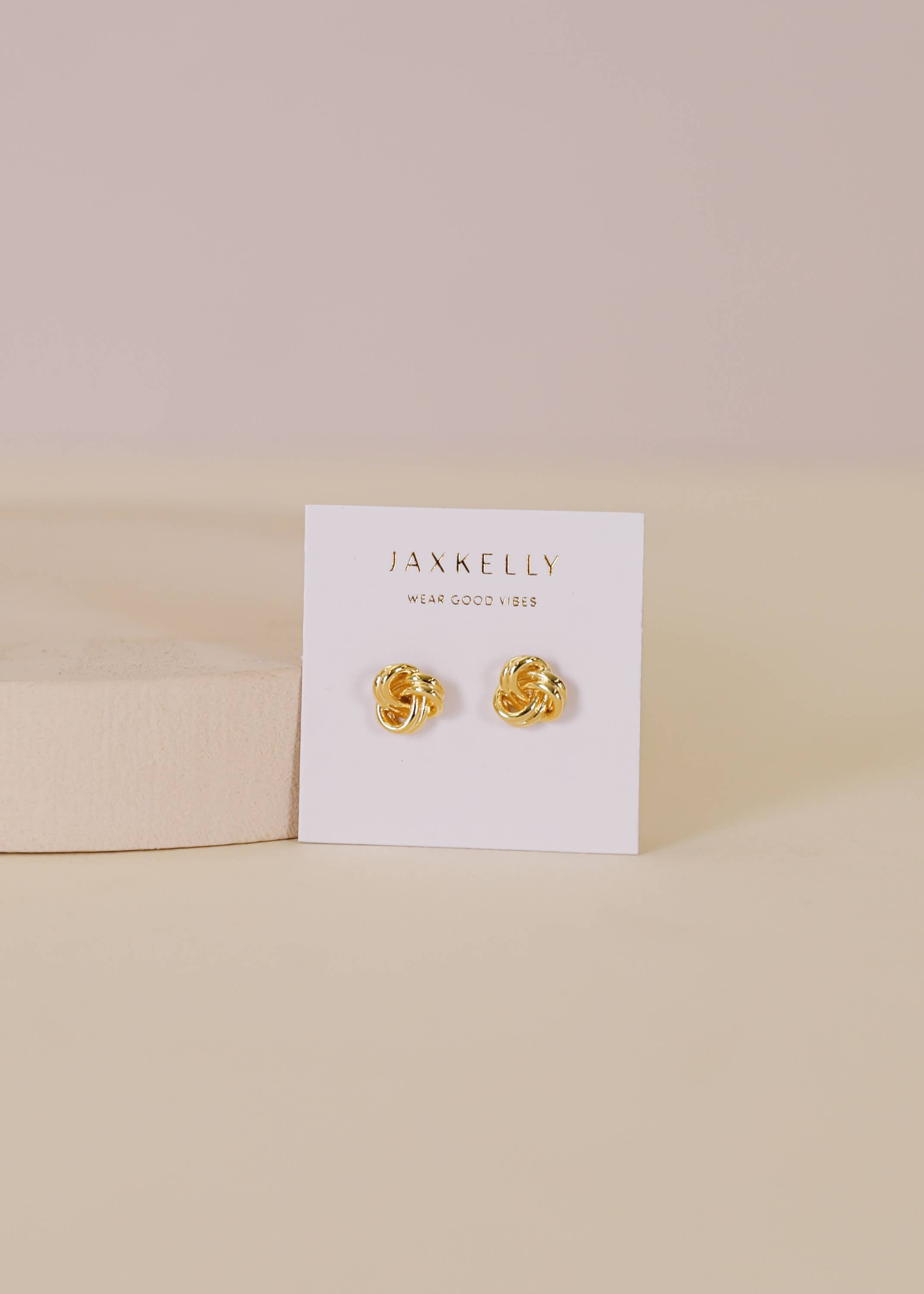 Petite Gold Knot Earrings by JaxKelly