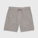 Tyler Crinkle Stripe Drawstring Short by SurfSideSupply | Chinchilla