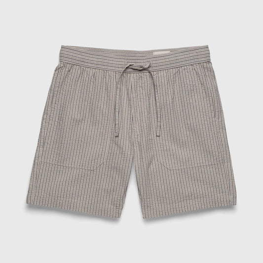 Tyler Crinkle Stripe Drawstring Short by SurfSideSupply | Chinchilla