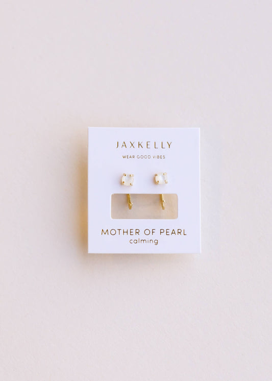 Huggies - Mother of Pearl - Earrings - Zen&Zip