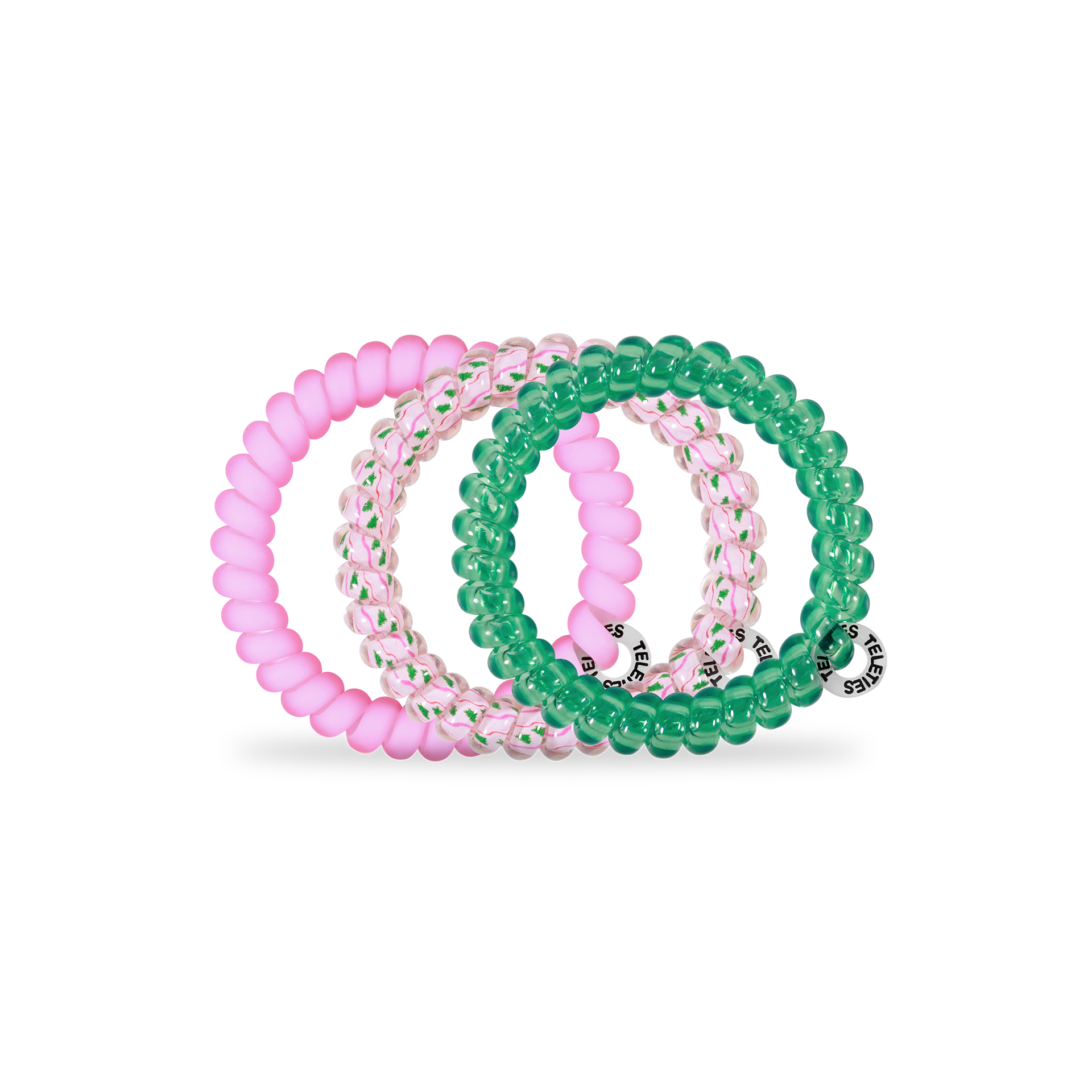Spiral Hair Coils | Small | Merry Pinkmas Hair Ties - Zen&Zip