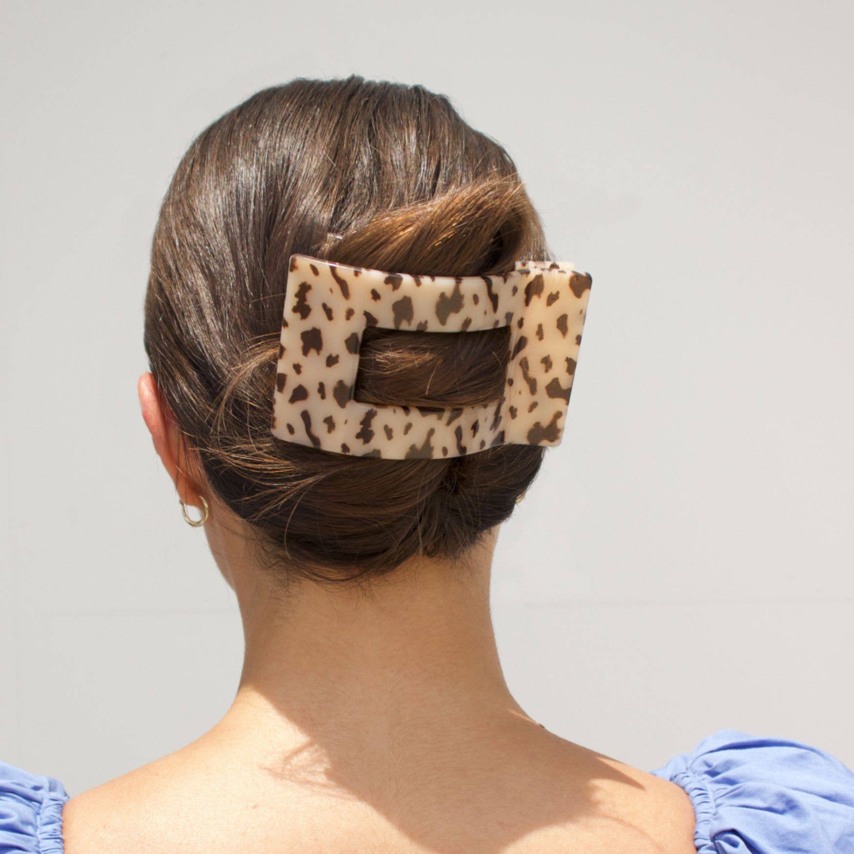 Flat Rectangle Hair Clip | Large | Blonde Tortoise - Zen&Zip