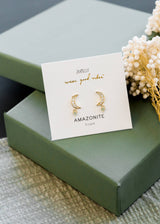 Moon Drop Earrings by JaxKelly | Amazonite - Zen&Zip