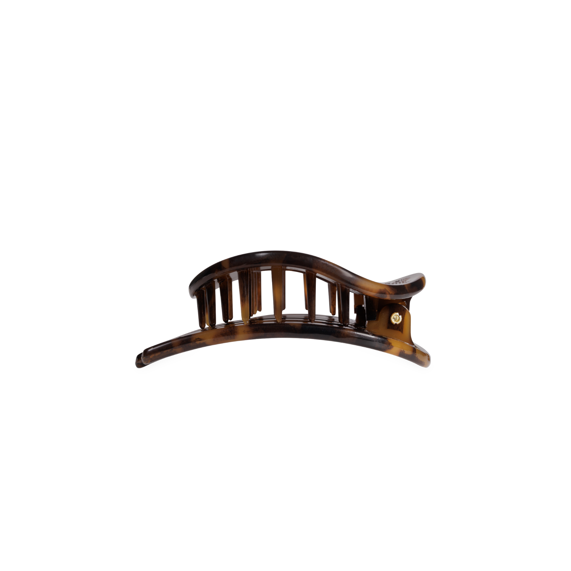 Tortoise Small Flat Circle Hair Clip