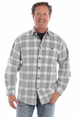 Corduroy Plaid Shirt by Scully in Black/White
