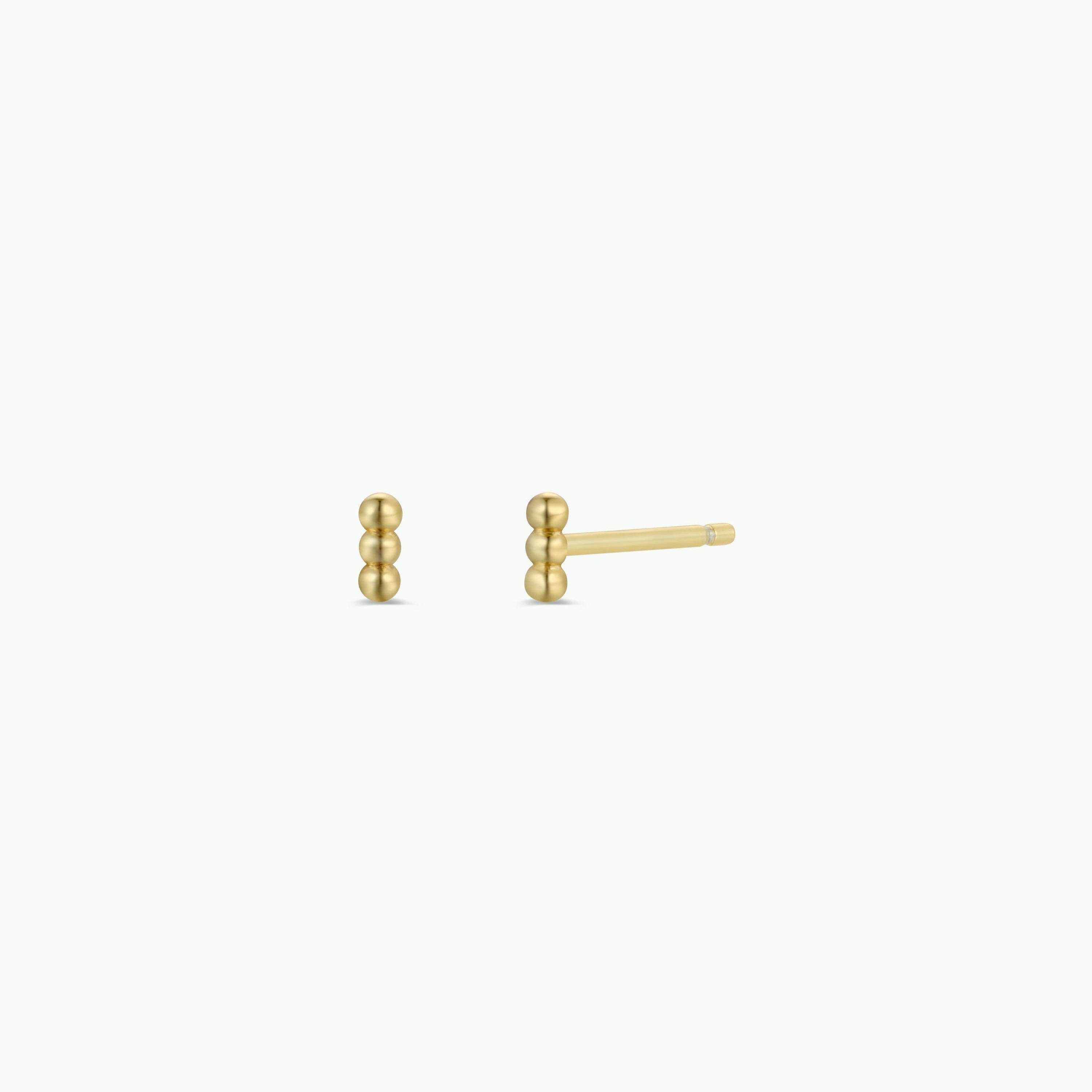 Petite 3 Ball Stud by JaxKelly | Gold