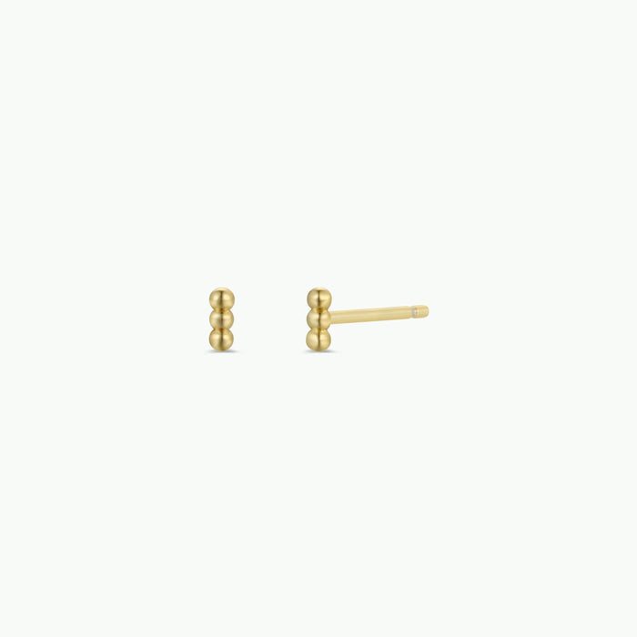 Petite 3 Ball Stud by JaxKelly | Gold