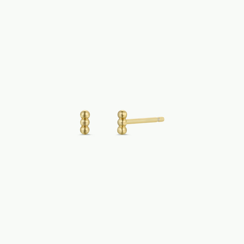 Petite 3 Ball Stud by JaxKelly | Gold