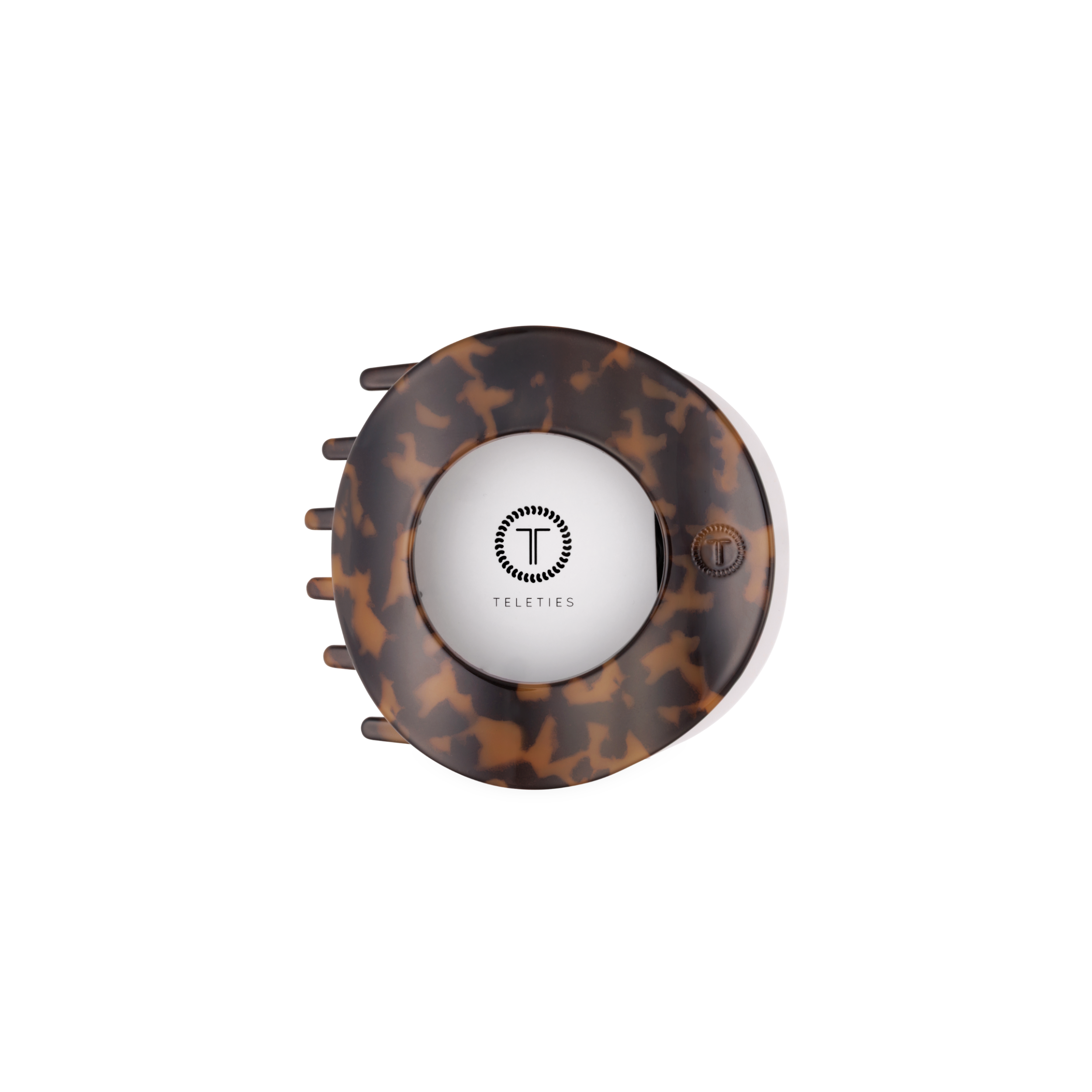 Tortoise Medium Flat Circle Hair Clip