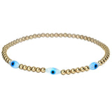 Opal Oval Evil Eye GF Bracelet by Bara Boheme | Turquoise