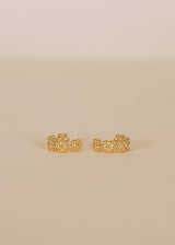 Petite Flower Hoop - 18k Gold Plated