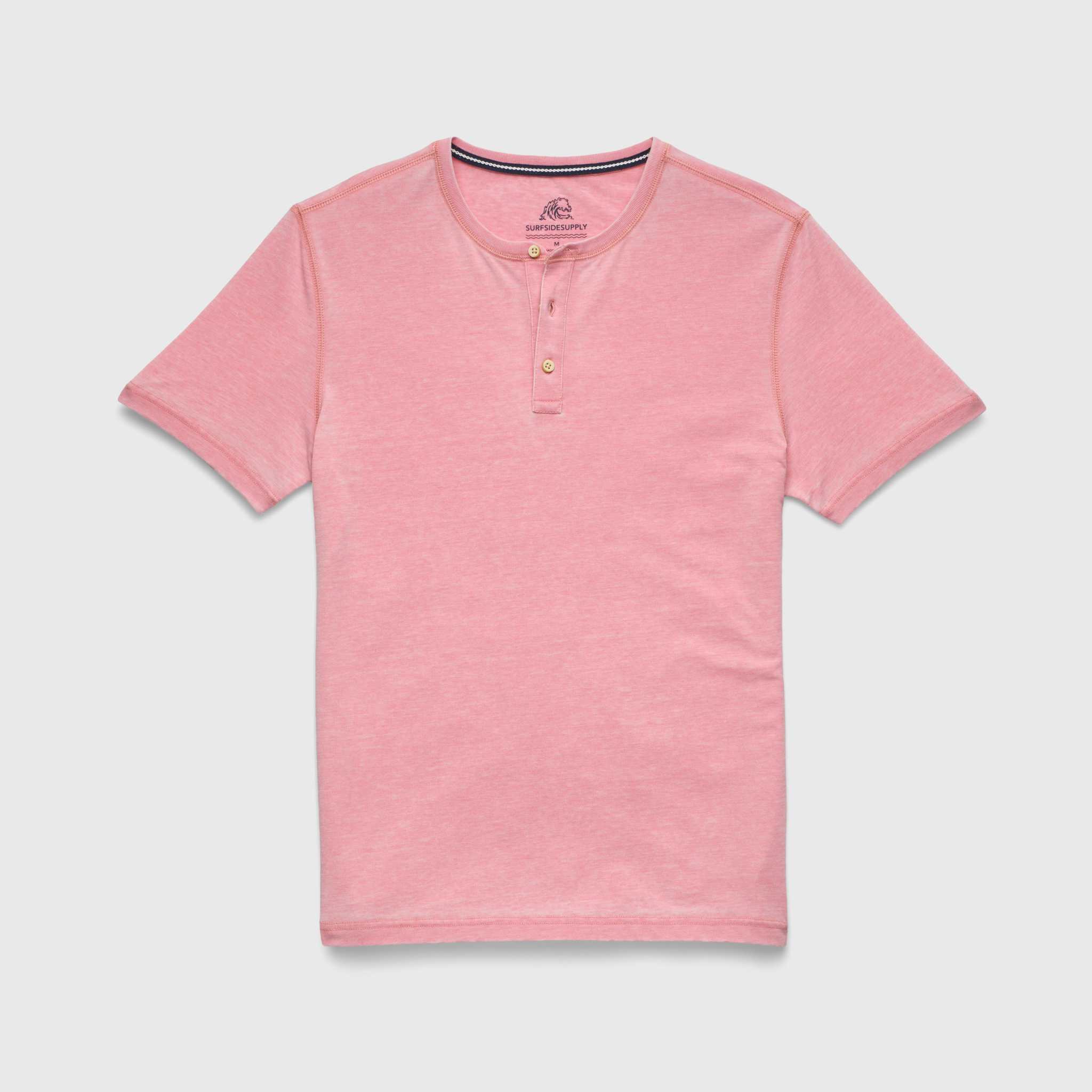 Sean Burnout Henley by SurfSideSupply | Brandied Apricot - Zen&Zip