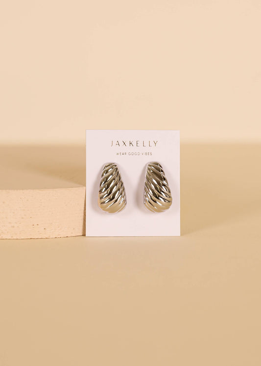 Bold Swirl Earring by JaxKelly | Silver - Zen&Zip