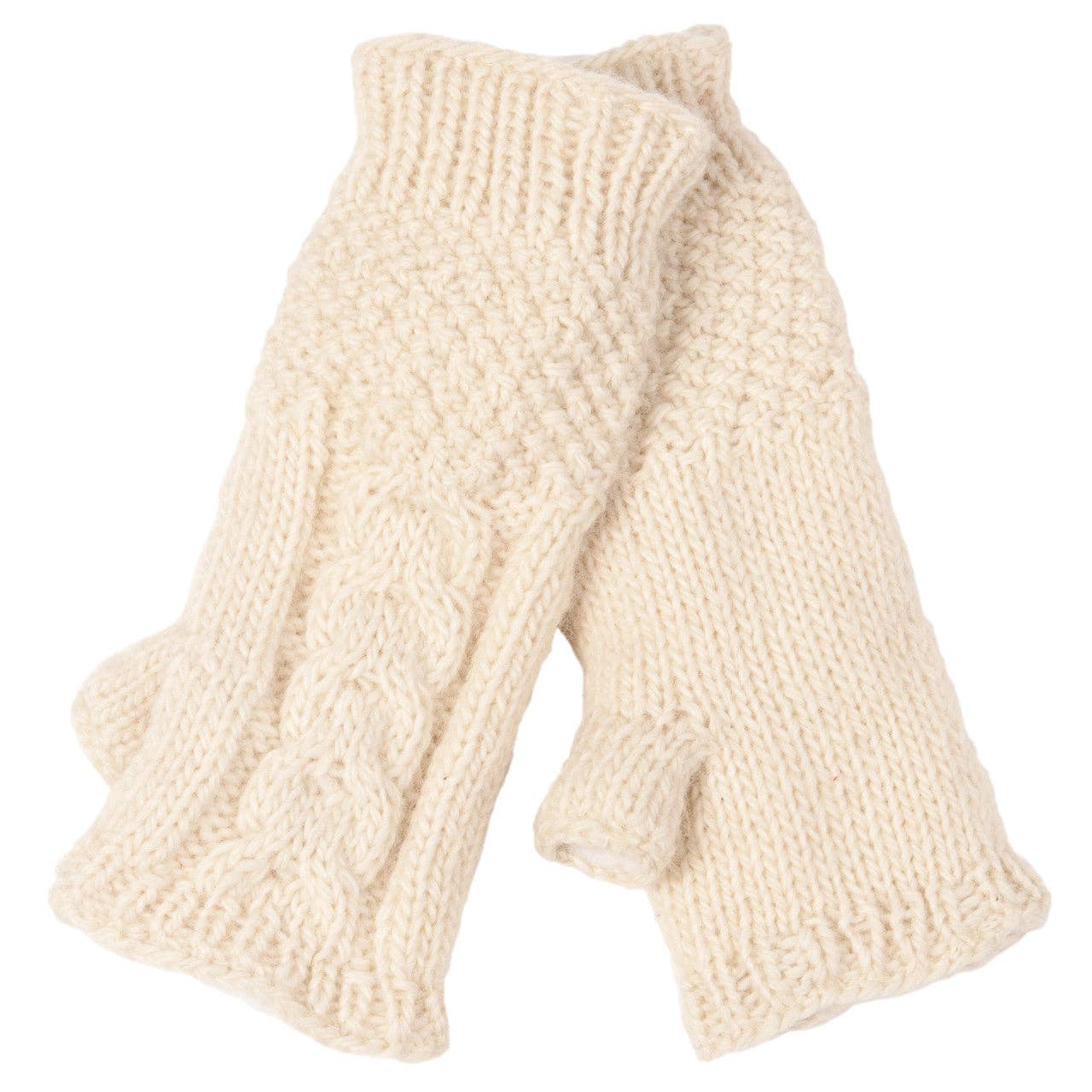 Cable Fingerless Gloves by Nirvanna Designs