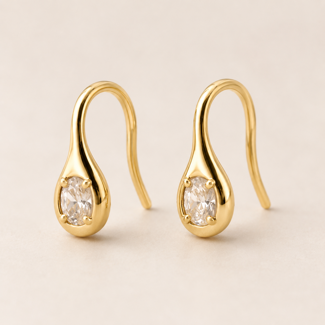 Mini Pear Drop by JaxKelly | White CZ