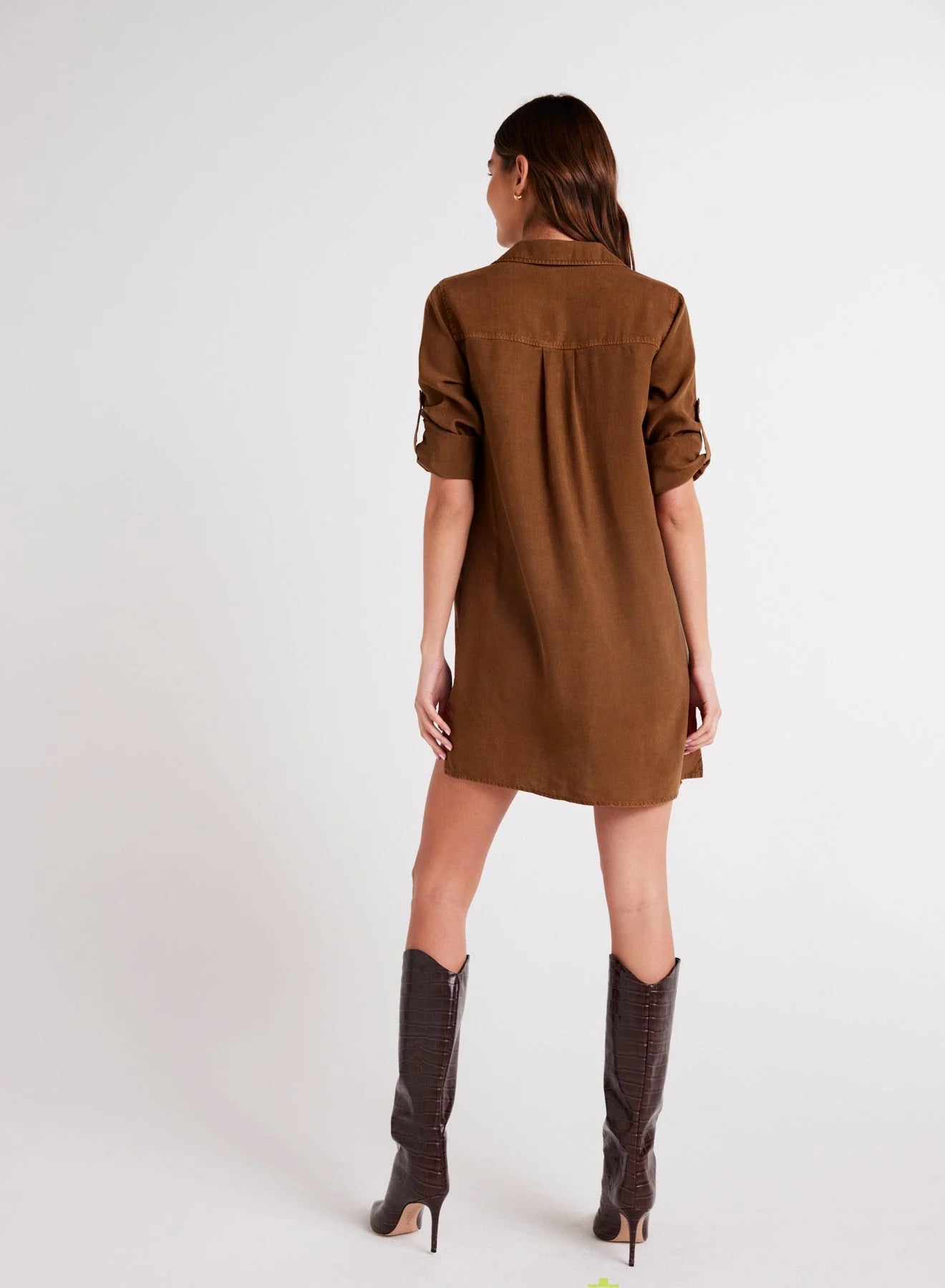 Long Sleeve A-Line Dress Twilight Gold