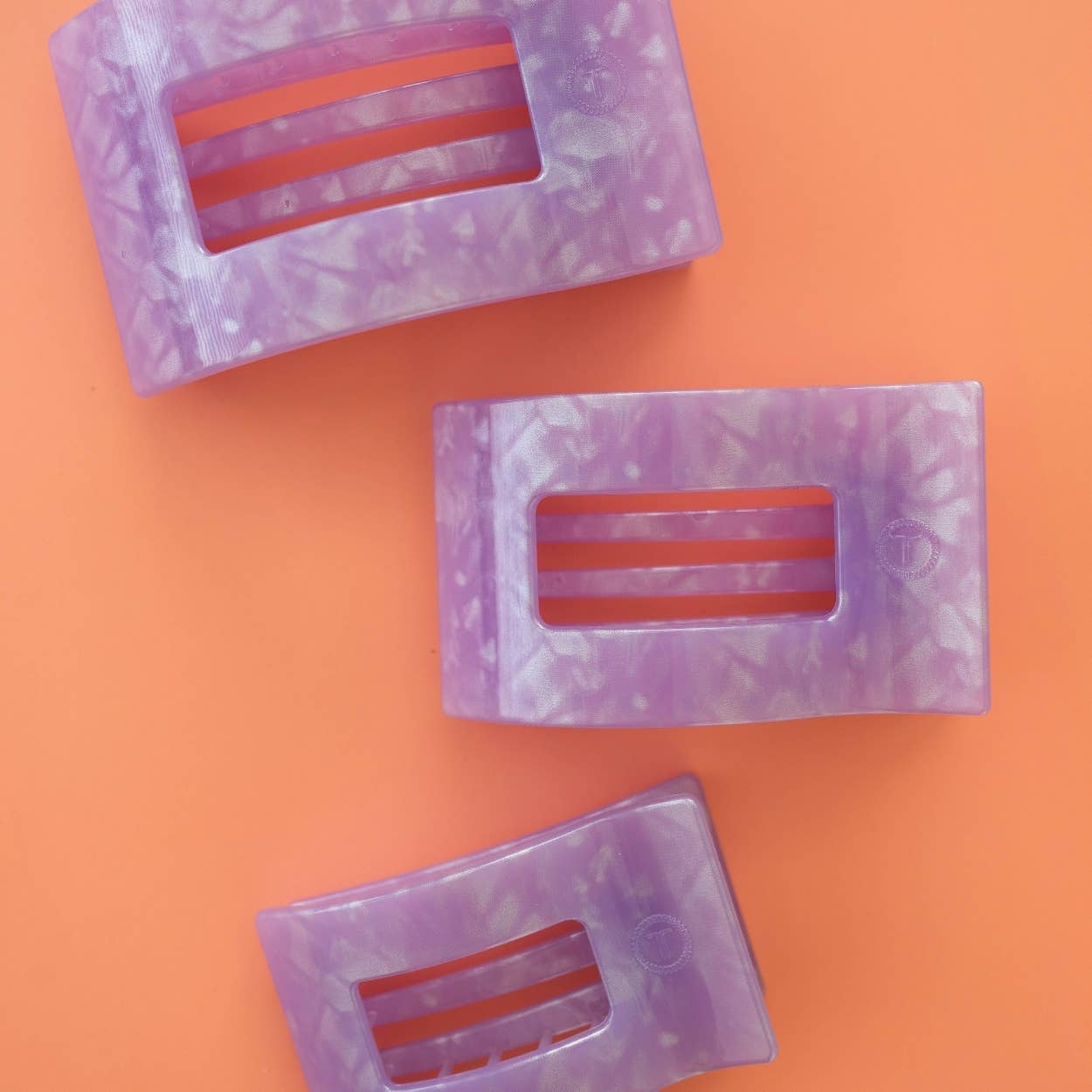 Flat Rectangle Hair Clip | Medium | Lavender Mist - Zen&Zip