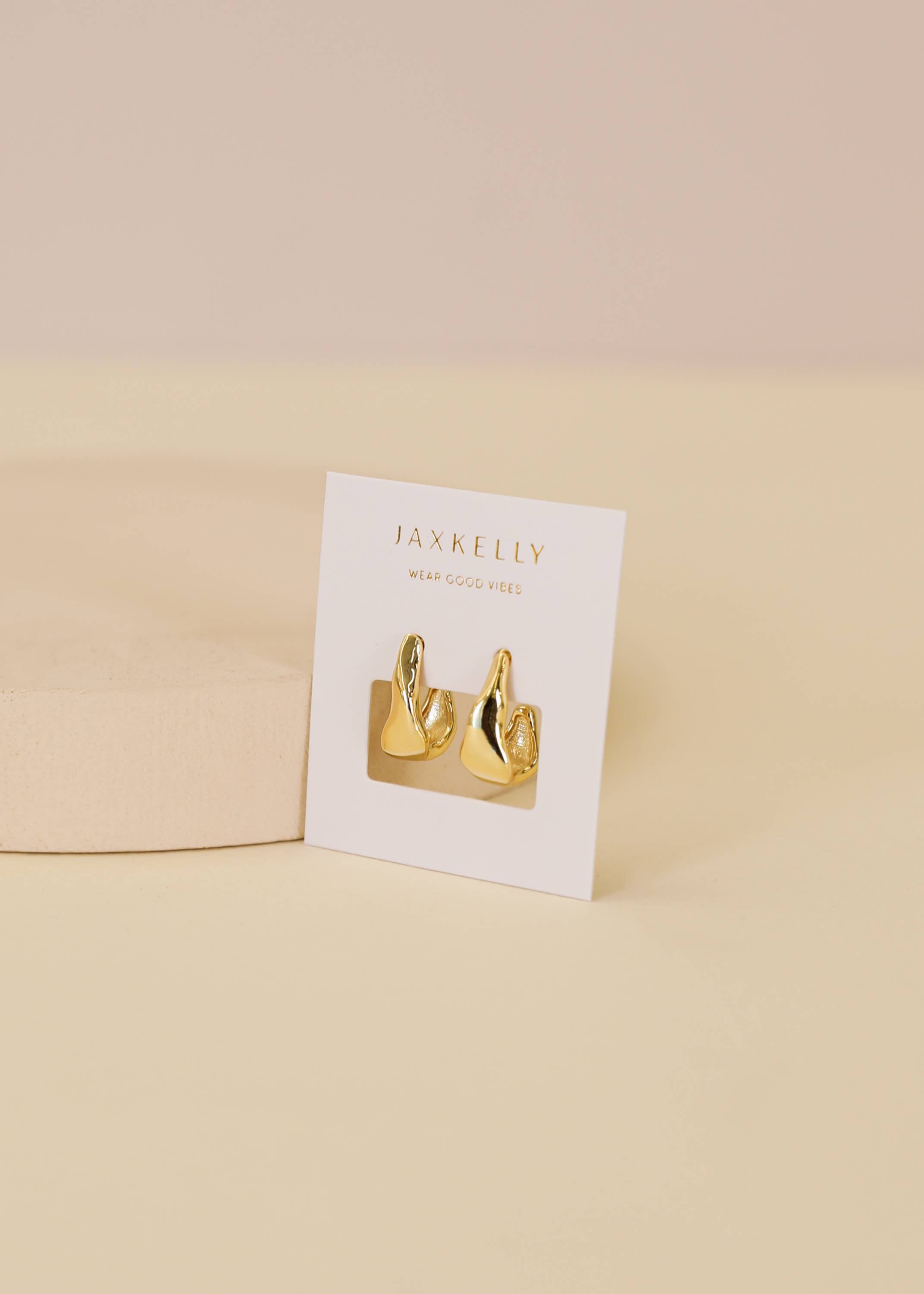 Small Ripple Gold Hoop by JaxKelly