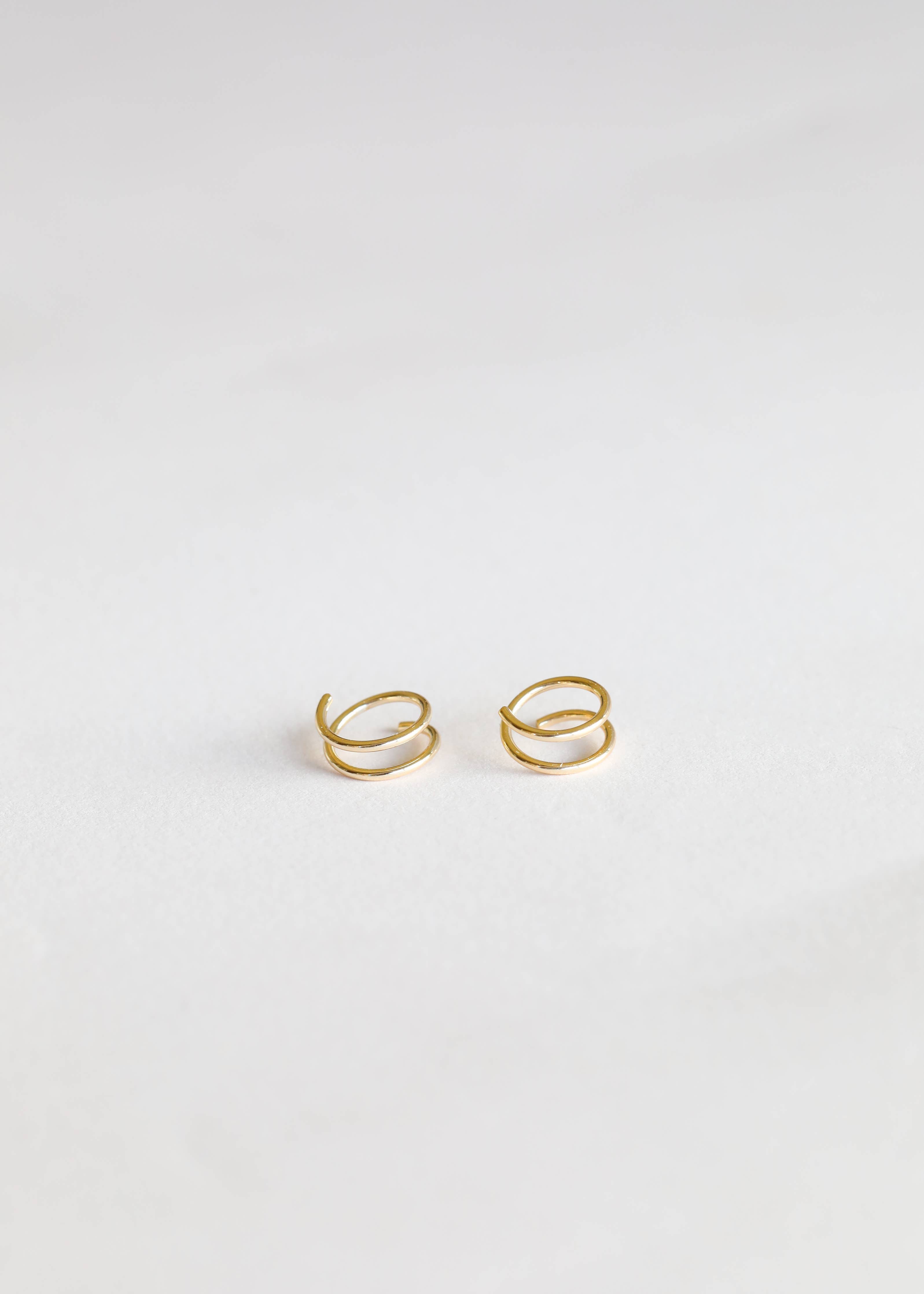 Minimalist - Spiral - Gold Earrings