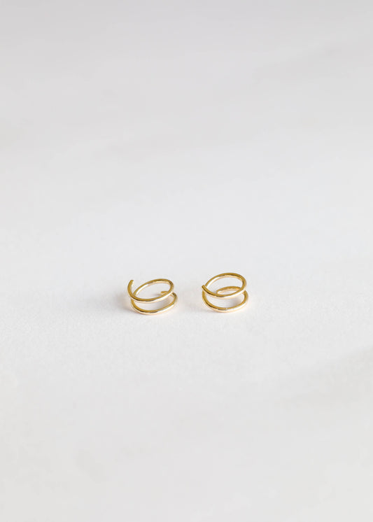 Minimalist - Spiral - Gold Earrings - Zen&Zip