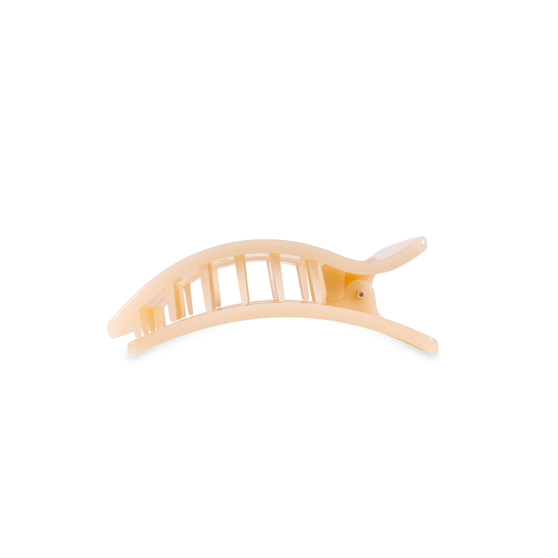 Flat Rectangle Hair Clip | Small | Almond Beige - Zen&Zip