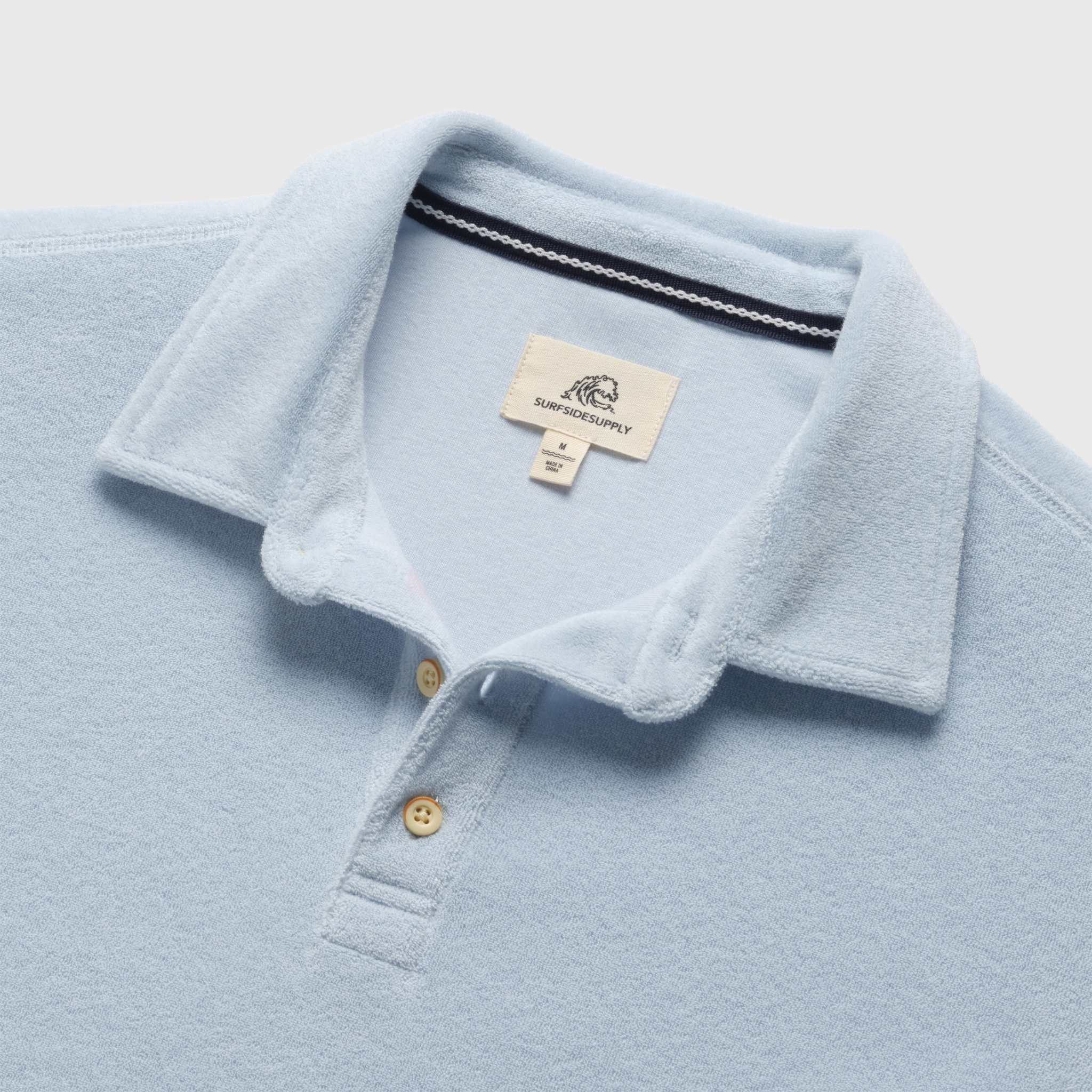 Ryan Saltwater Terry Polo by SurfSideSupply | Skyway Blue - Zen&Zip