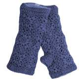 Flower Crochet Fingerless Gloves by Nirvanna Designs