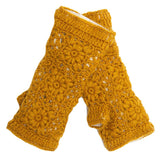 Flower Crochet Fingerless Gloves by Nirvanna Designs