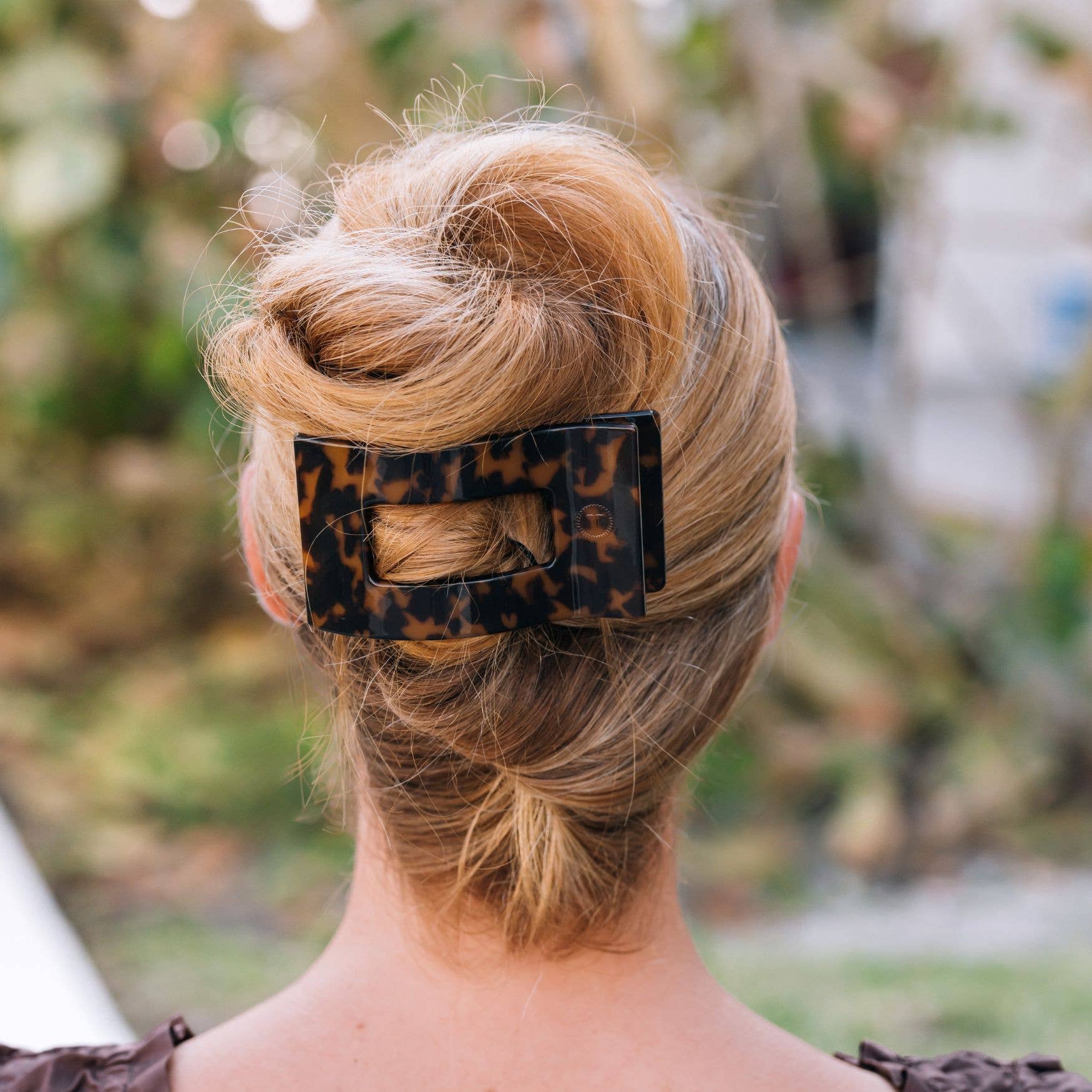 Flat Rectangle Hair Clip | Large | Tortoise - Zen&Zip