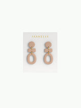 Organic Three Tier Clay Earring by JaxKelly | Almond Rose