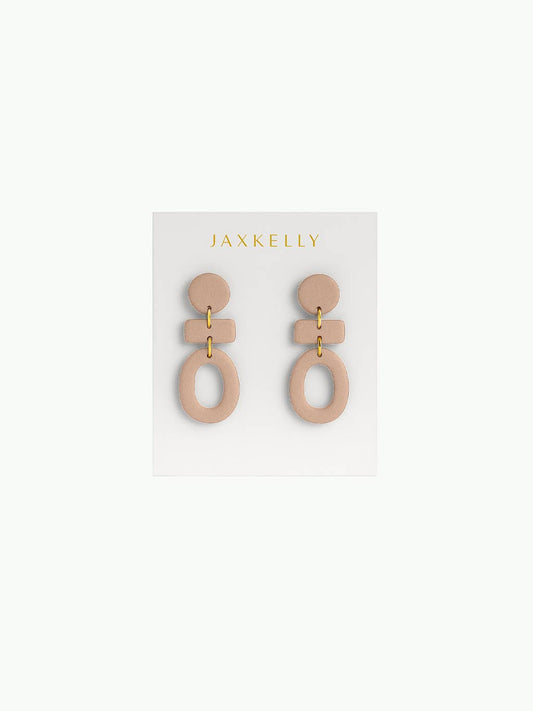 Organic Three Tier Clay Earring by JaxKelly | Almond Rose
