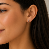 Double Stud Stack by JaxKelly | Sapphire CZ