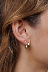 Small Ripple Gold Hoop by JaxKelly