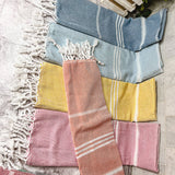 Fall Kitchen Hand Towels, Orange Cotton Dish Towels Tassels - Zen&Zip