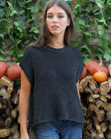 Shaker Sleeveless Crew Mercer by Wooden Ships | Night Navy/Bold Ink Melange