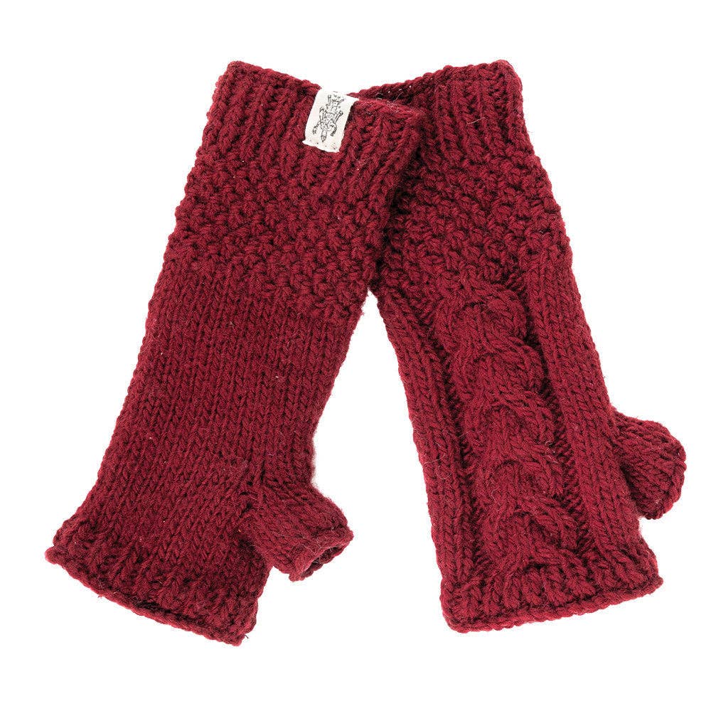 Cable Fingerless Gloves by Nirvanna Designs